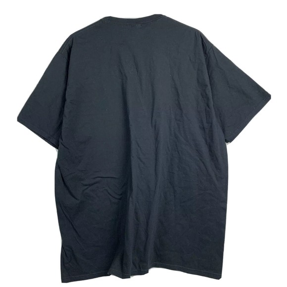 Port & Company T-Shirt Top Black White Graphic MACARISM 100% Cotton Tee 2XL NWOT - Picture 8 of 11